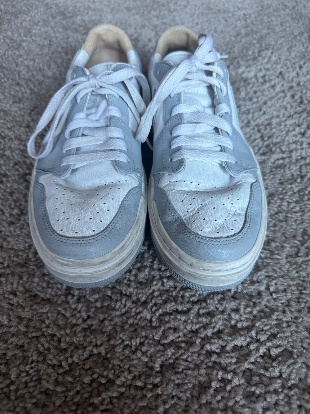 Nike Jordan’s Low-Top Sneakers in White and Light Gray, Women’s size 9